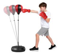HOMCOM punching ball sur pied, hauteur réglable, avec gants de boxe, inclus pompe, pour entraînement boxe fitness Aosom France