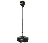 HOMCOM Punching Ball sur Pied Réglable en Hauteur 133-151 cm 2 Gants Noir