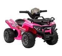 HOMCOM Quad Buggy Quad Électrique Enfants 18-36 Mois 6 V 2 Km/h Max. Rose