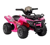 HOMCOM Quad Buggy Voiture électrique Enfant Quad électrique 18-36 Mois 6 V 2 Km/h Max. Rose