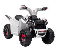 HOMCOM Quad Électrique pour Enfants 6V 70L x 41,5l x 48,5H cm Blanc | Véhicule à Batterie, Marche Avant et Arrière