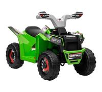 HomCom Quad électrique pour enfants 6V avec marche avant et arrière 70×41,5×48,5 cm Vert