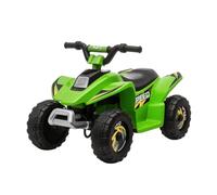 HOMCOM Quad Elettrico per Bambini da 18-36 Mesi 6V 72 x 40 x 45,5 cm Verde | con Batteria Ricaricabile, Velocità 2.8-4.6km/h e Marcia Avanti e Indietro