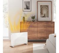HOMCOM Radiateur électrique au sol ou mural 1500W affichage LED, minuterie 24 heures ou hebdomadaire, thermostat, télécommande