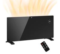 Radiateur électrique HOMCOM au sol ou mural 2000W affichage LED, minuterie 24 heures ou hebdomadaire, thermostat, télécommande