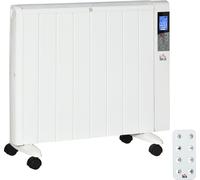 HOMCOM Radiateur soufflant 4 modes Chauffage électrique avec écran LCD 2000W Radiateur 2 vitesses de chauffage avec chauffage à air avec télécommande Surchauffe & protection contre le renversement pou