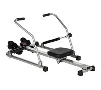 HOMCOM Rameur d'appartement Pliable - 3 Niveaux de résistance écran LCD Multifonction - Acier ABS Noir Gris