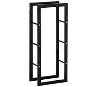 HOMCOM Range Bûches Intérieur et Extérieur 100 Kg 40L x 25l x 100H cm Noir