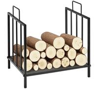 HOMCOM Range Bûches Porte-Bûches Charge Max. 15 Kg 44L x 33l x 46H cm Noir