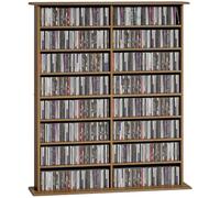 HOMCOM Rangements pour CD et DVD 106,5x24x126,3cm Noyer