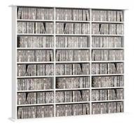 HOMCOM Rangements pour CD et DVD 145x24x126,3cm Blanc