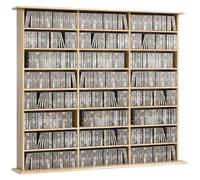 HOMCOM Rangements pour CD et DVD 145x24x126,3cm Chêne