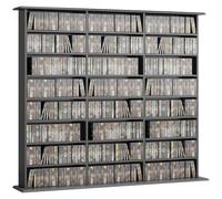 HOMCOM Rangements pour CD et DVD 145x24x126,3cm Noir