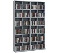HOMCOM Rangements pour CD et DVD 89 x 20 x 130,5 cm Gris