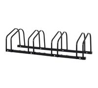 HOMCOM Râtelier 4 vélos dim. 110L x 33l x 27H cm acier galvanisé noir