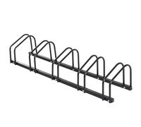 HOMCOM Râtelier 5 Vélos Pneu 65 mm VTT Enfants BMX 145 x 33 x 27 cm Noir | Range-Vélos, Support de Rangement, Sol ou Mural, Acier
