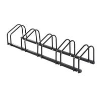 HOMCOM Râtelier 5 vélos range-vélos support de rangement pneu 65 mm sol ou mural pour VTT enfants BMX 145 x 33 x 27 cm acier noir