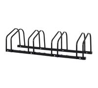 HOMCOM Râtelier 4 vélos dim. 110L x 33l x 27H cm acier galvanisé noir