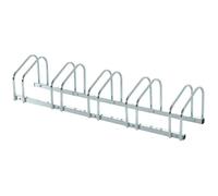 HOMCOM Râtelier Rangement 5 Vélos Acier Galvanisé Argenté Garage Extérieur | Aosom France