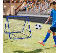 HOMCOM Rebounder pour le football, filet de rebond ajustable avec 5 positions d'angle et mur de rebond, 100 x 95 cm, but de rebond de foot pour adolescents, mur de rebond pour l'entraînement au handba