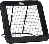 HOMCOM Rebounder pour le football, filet de rebond pour le football pliable avec bord de protection, réglable en 5 hauteurs, mur de rebond pour le handball, le volley-ball