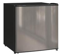 HOMCOM Réfrigérateur congélateur 46 L, mini frigo 41,5L+4,5L, silencieux, porte réversible, thermostats réglables, pelle et bac à glace inclus, pour chambre et bureau, argenté