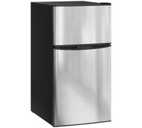 HOMCOM Réfrigérateur congélateur 88 L, petit réfrigérateur combiné avec portes réversibles et éclairage, 45,5x50x86,5cm, noir