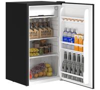HOMCOM Réfrigérateur congélateur petit réfrigérateur 91 L étagères modulables design sous-comptoir 47,5 x 44,2 x 84 cm noir