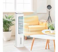 HOMCOM Refroidisseur d'air 2 en 1 avec refroidissement par eau 7L réservoir, minuterie 12h, pour 20 ㎡