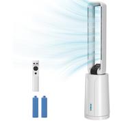 HOMCOM Refroidisseur d'air par évaporation portable 3 en 1 humidificateur et ventilateur, 2 blocs réfrigérants, blanc
