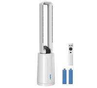 HOMCOM Refroidisseur d'air par évaporation portable 3 en 1 humidificateur et ventilateur, 2 blocs réfrigérants, réservoir d'eau de 1,7 L, minuterie 15 h, oscillation à 70°, télécommande, blanc