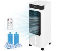 HOMCOM Refroidisseur d'air portable 3 en 1 refroidisseur humidificateur et ventilateur, 3 vitesses 3 modes, blanc