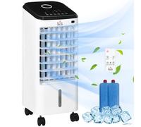 HomCom Climatiseur 3 en 1 – refroidisseur/ventilateur/humidificateur télécommande 3 vitesses blanc