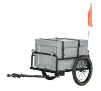 HOMCOM - Remorque à vélo - Acier - 120x60x58cm - Noir