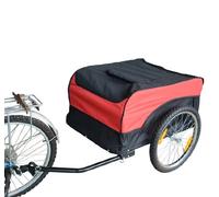 HOMCOM REMORQUE VÉLO Cargo Pliable Charge Max.40KG avec 4 RÉFLECTEURS Rouge Noir Neuf 02