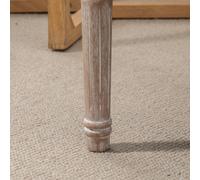 HOMCOM Repose-pied en Lin Siège rembourré avec Pieds en bois Crème Pouf pour salon chambre et espace détente