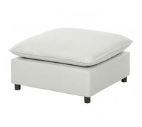 HOMCOM Repose pied salon carré, ottoman avec pieds en plastique, pouf salon pour chambre à coucher, entrée, 75x75x40 cm, gris