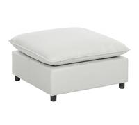 HOMCOM Repose Pied Salon carré, Ottoman, siège rembourré avec Pieds en Plastique, Pouf Salon pour Chambre à Coucher, entrée, 75 x 75 x 40 cm, Gris