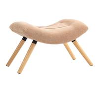 HOMCOM Repose-Pieds avec Coussin Moelleux, Pieds en Bois, Marron