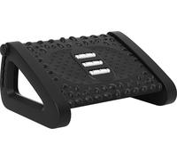 HOMCOM Repose-pieds Bureau 6 niveaux Réglable en hauteur Repose-pieds avec surface de massage, Repose-pieds ergonomique pour home office, bureau, noir
