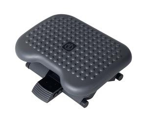 HOMCOM Repose-pieds ergonomique de bureau Inclinaison réglable de 0° à 30° hauteur ajustable à 3 niveaux gris noir