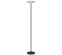 HOMCOM RGB Uplighter Lampadaire, lampe dimmable avec télécommande & contrôle tactile, tête pivotante 350°, Noir