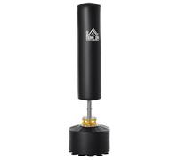 HOMCOM Sac de Frappe Boxe autoportant Punching Ball Ø 50 x 170 cm amortisseurs ventouses antidérapantes Noir