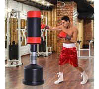 HOMCOM Sac de Frappe Boxe Autoportant Punching Ball Hauteur Réglable 160-185cm