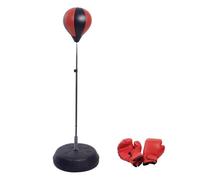 Homcom Sac de frappe punching ball avec gants et pompe hauteur reglable 126 à 144 cm aosom france