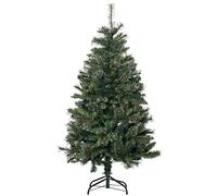 HOMCOM Sapin Arbre de Noël Artificiel 150 cm 665 Branches + Support Pied Vert