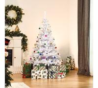 HOMCOM Sapin Arbre de Noël Artificiel Blanc 150 cm 680 Branches avec Nombreux Accessoires variés