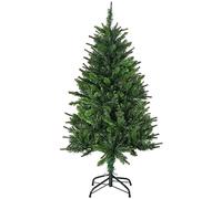 HOMCOM Sapin de Noël Artificiel 120 cm avec 310 Branches, Support en Acier, Arbre de Noël Artificiel avec Socle Pliable en Acier, Vert