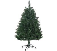 HOMCOM Sapin de Noël Artificiel 120H cm 305 Branches avec Pied Croix Acier Amovible - Vert
