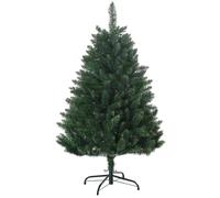 HOMCOM Sapin de Noël Artificiel 120H cm 305 Branches avec Pied Croix Acier Amovible - Vert